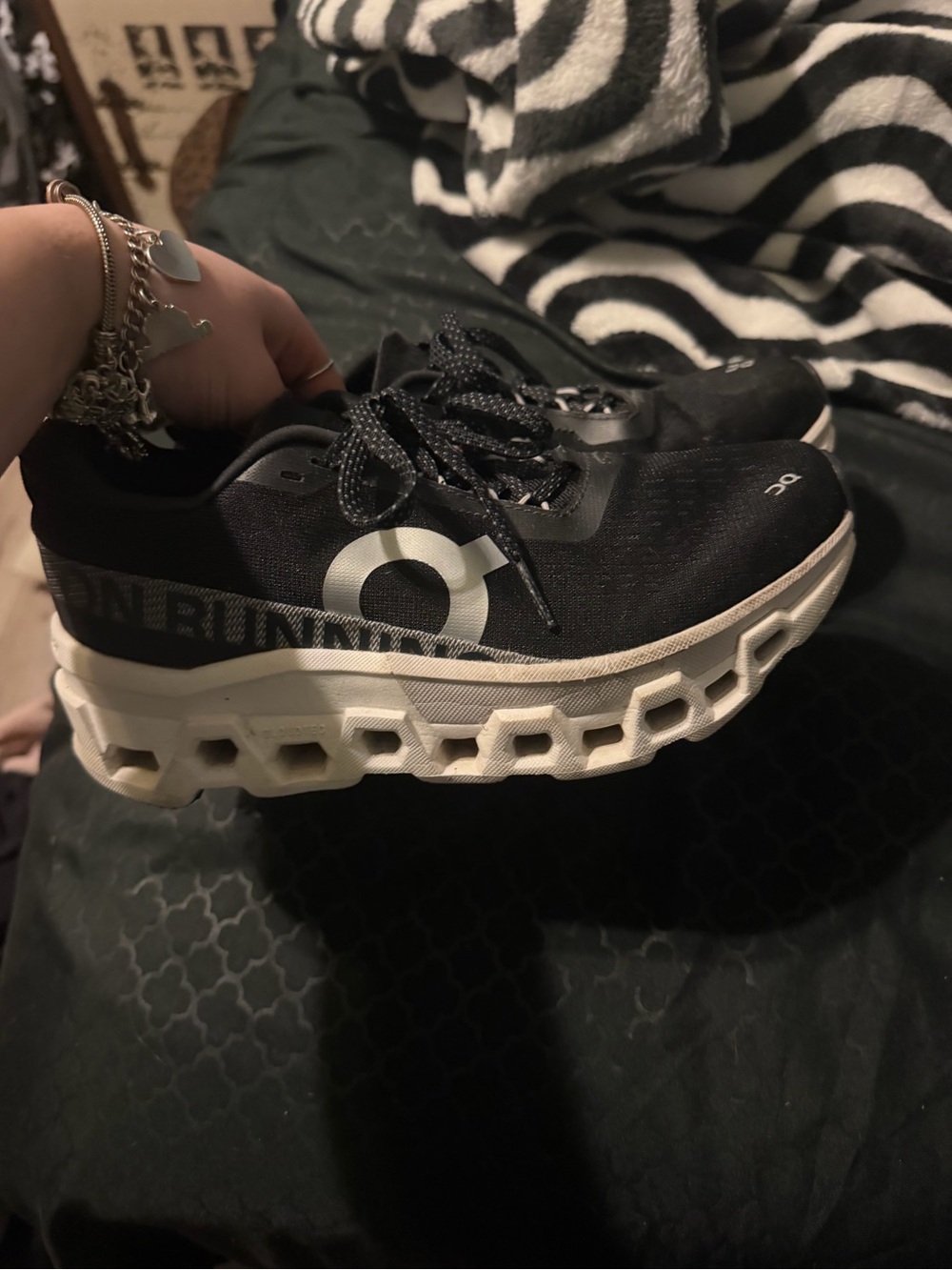 On Running Women's Black and White Cloudnova Sneakers